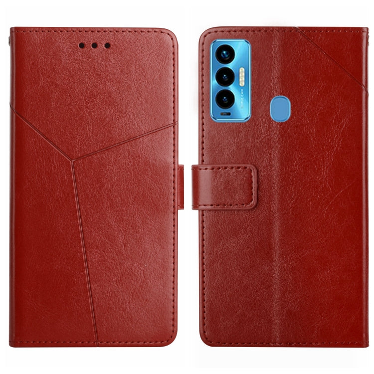 For Tecno Camon 18i HT01 Y-shaped Pattern Flip Leather Phone Case