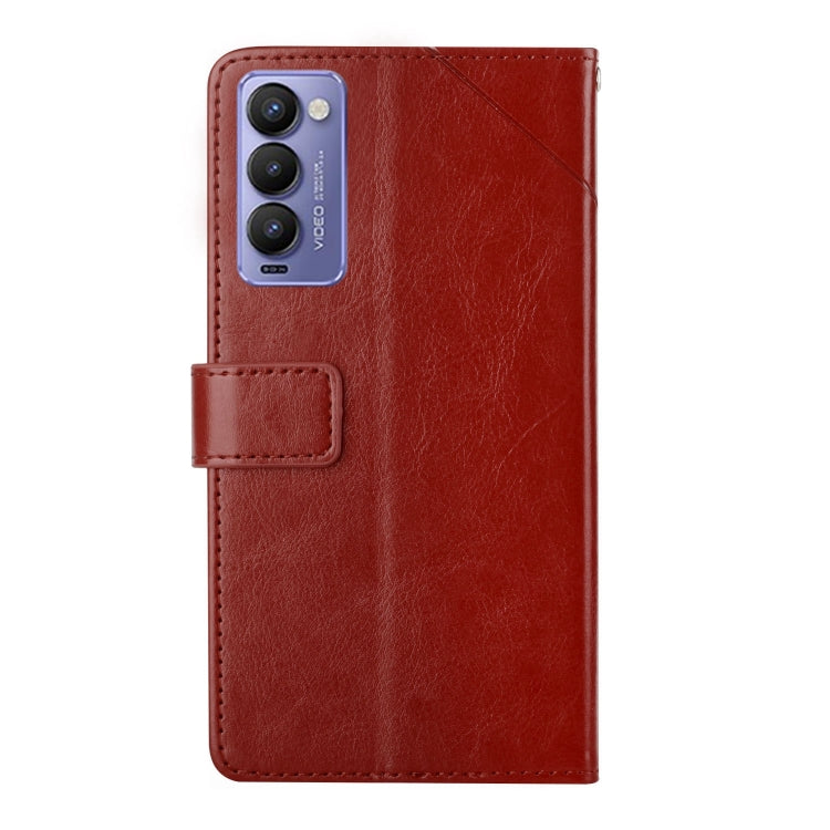 For Tecno Camon 18P HT01 Y-shaped Pattern Flip Leather Phone Case