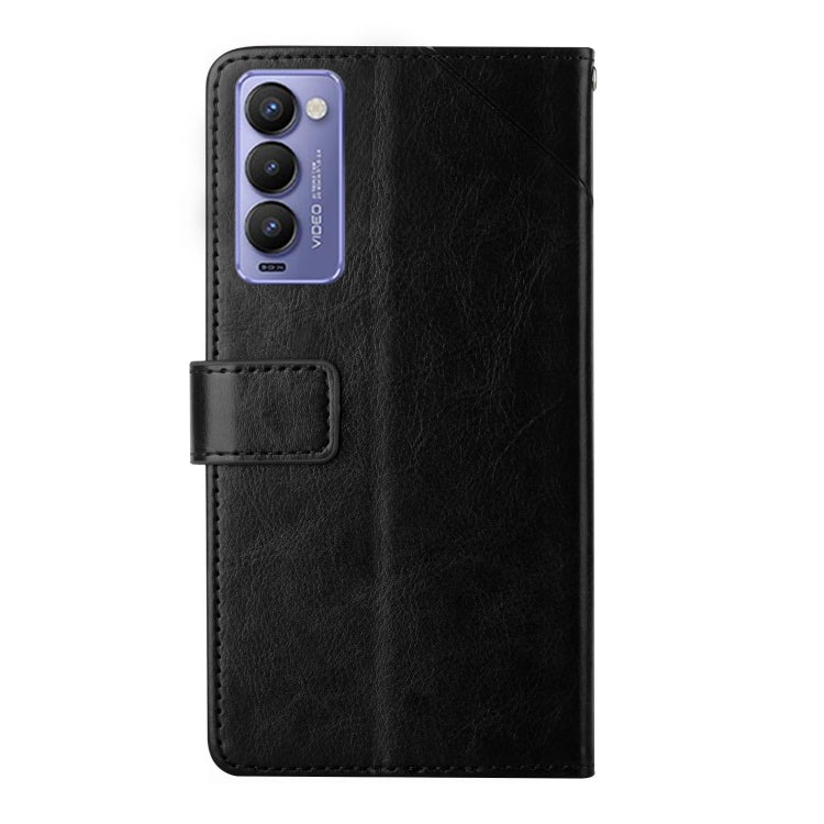 For Tecno Camon 18P HT01 Y-shaped Pattern Flip Leather Phone Case