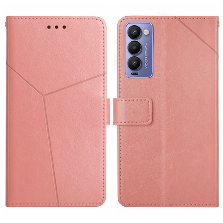 For Tecno Camon 18P HT01 Y-shaped Pattern Flip Leather Phone Case