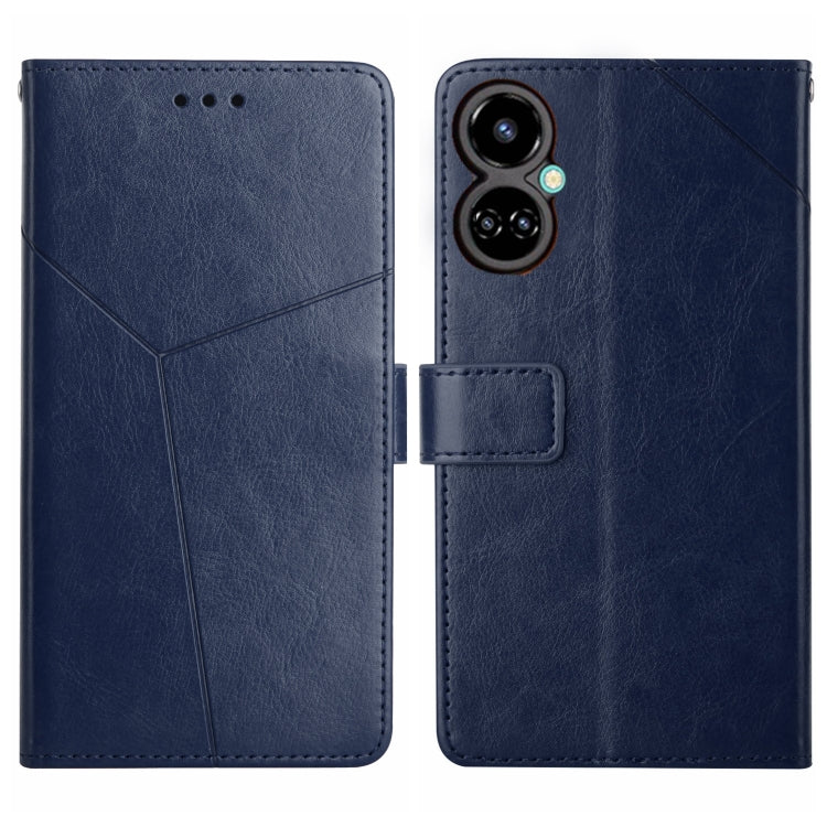 For Tecno Camon 19 4G HT01 Y-shaped Pattern Flip Leather Phone Case