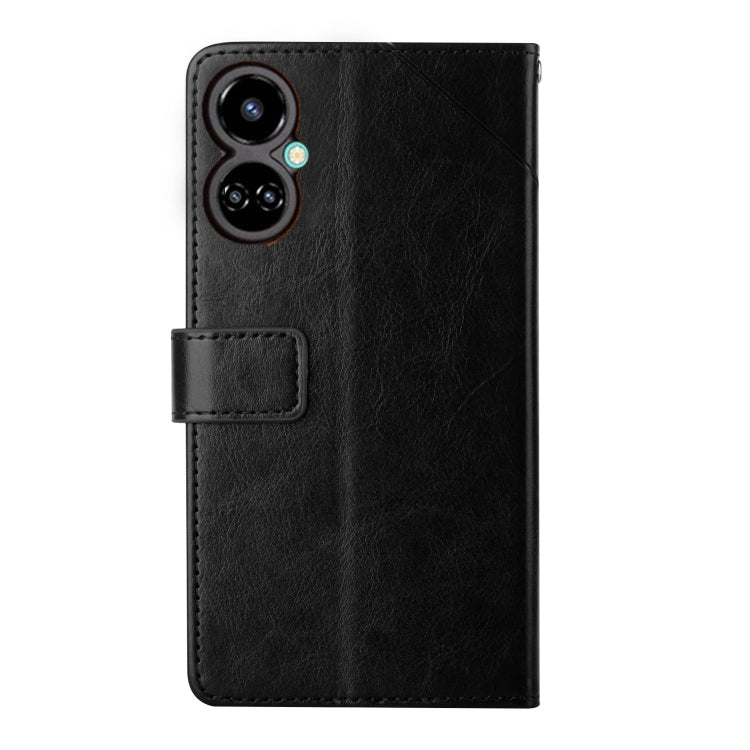 For Tecno Camon 19 4G HT01 Y-shaped Pattern Flip Leather Phone Case