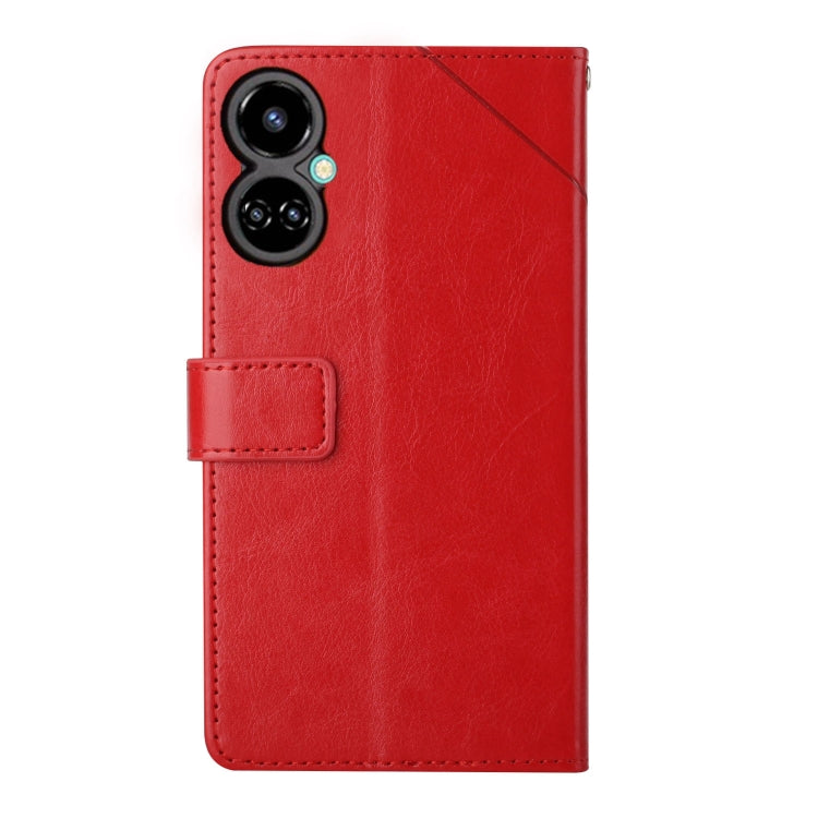 For Tecno Camon 19 Pro 4G/5G HT01 Y-shaped Pattern Flip Leather Phone Case