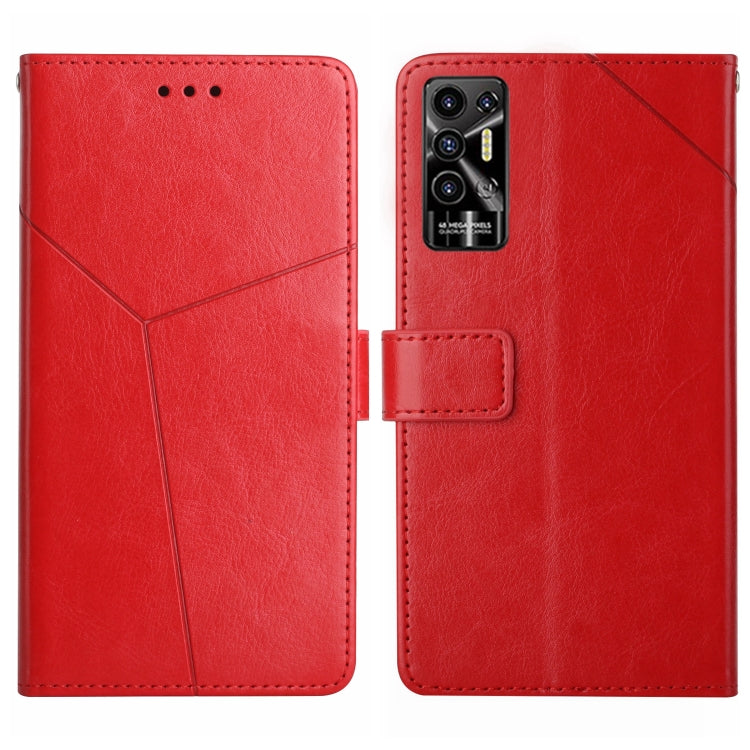 For Tecno Pova 2 HT01 Y-shaped Pattern Flip Leather Phone Case