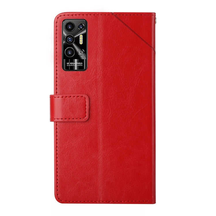 For Tecno Pova 2 HT01 Y-shaped Pattern Flip Leather Phone Case