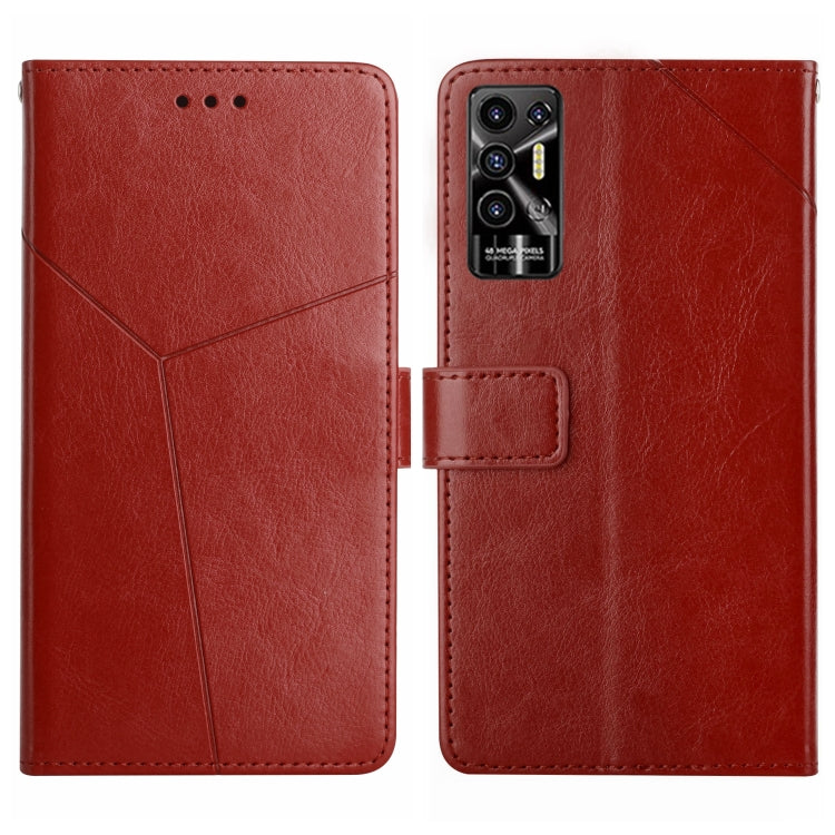 For Tecno Pova 2 HT01 Y-shaped Pattern Flip Leather Phone Case