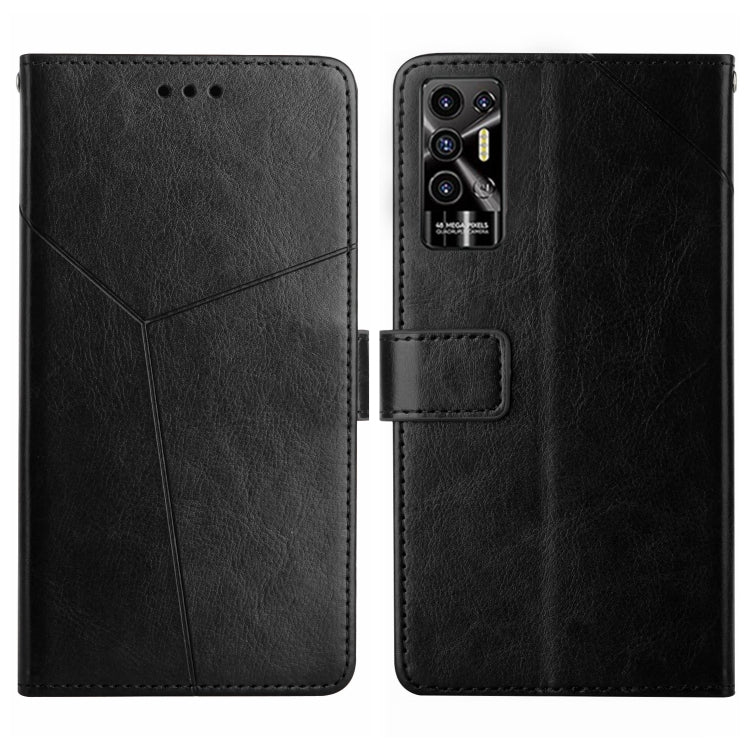 For Tecno Pova 2 HT01 Y-shaped Pattern Flip Leather Phone Case