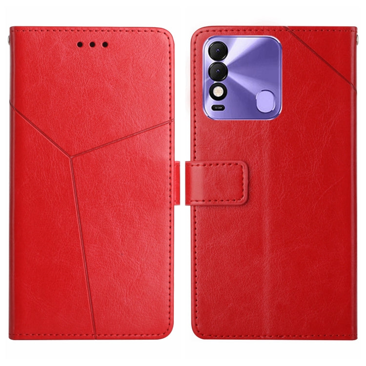 For Tecno Spark 8 HT01 Y-shaped Pattern Flip Leather Phone Case