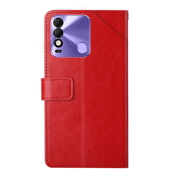 For Tecno Spark 8 HT01 Y-shaped Pattern Flip Leather Phone Case