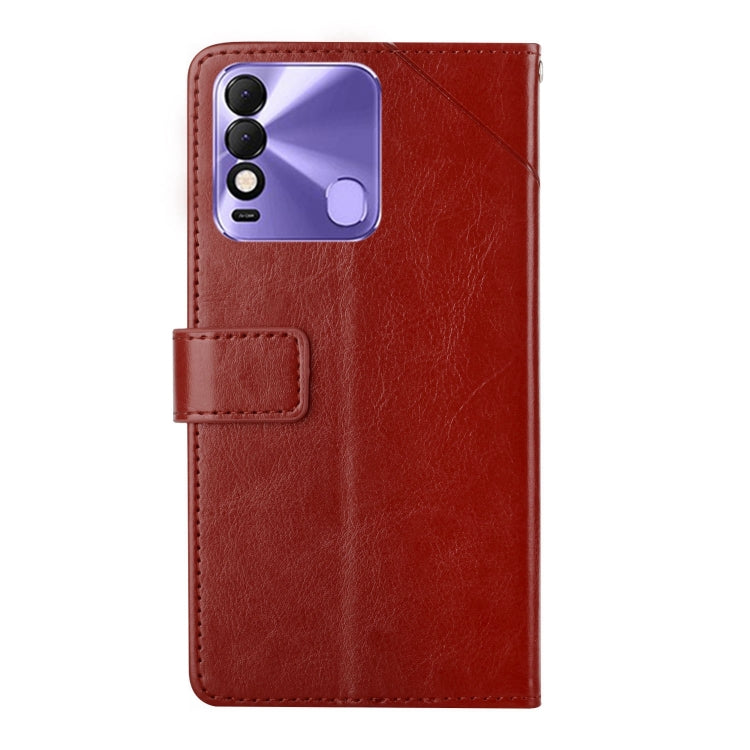 For Tecno Spark 8 HT01 Y-shaped Pattern Flip Leather Phone Case