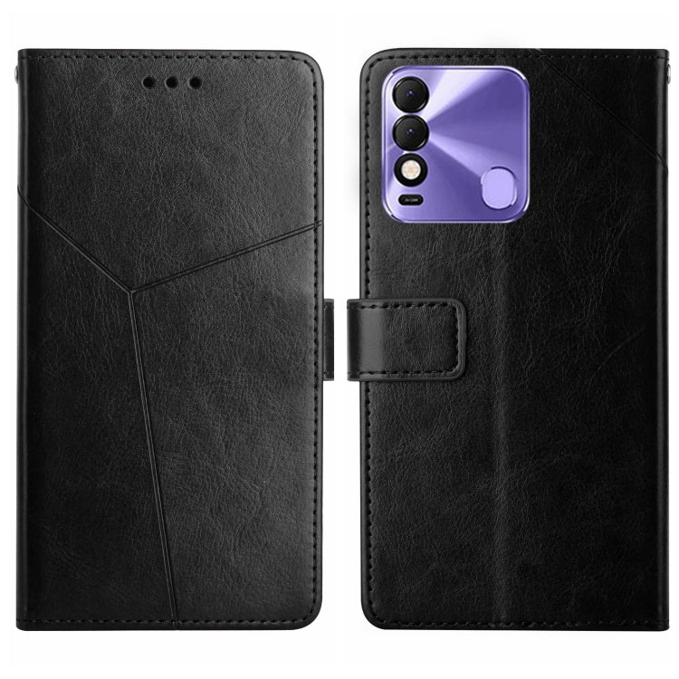 For Tecno Spark 8 HT01 Y-shaped Pattern Flip Leather Phone Case
