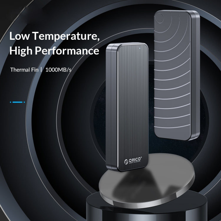 ORICO HM2C3-BK USB3.1 Gen1 Type-C 6Gbps M.2 SATA SSD Enclosure(Black)