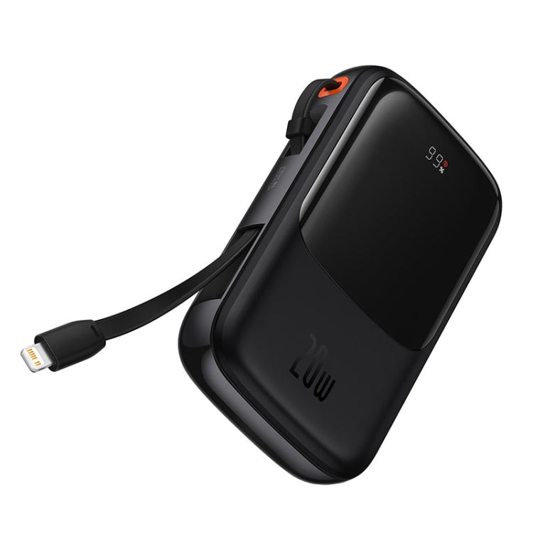 Baseus Qpow Pro PPQD020001 10000mAh 20W Digital Display Fast Charge Power Bank  with 8 Pin Cable(Black)