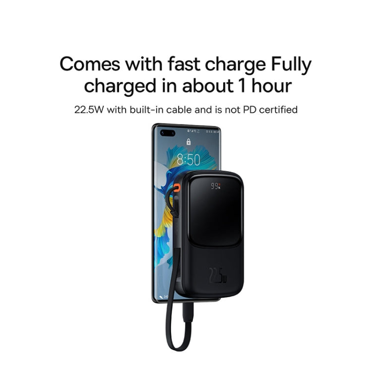 Baseus Qpow Pro PPQD020101 10000mAh 22.5W  Type-C Edition Digital Display Fast Charge Power Bank(Black)