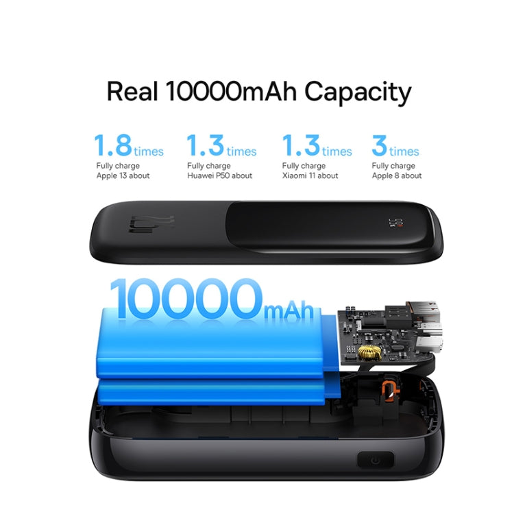 Baseus Qpow Pro PPQD020101 10000mAh 22.5W  Type-C Edition Digital Display Fast Charge Power Bank(Black)