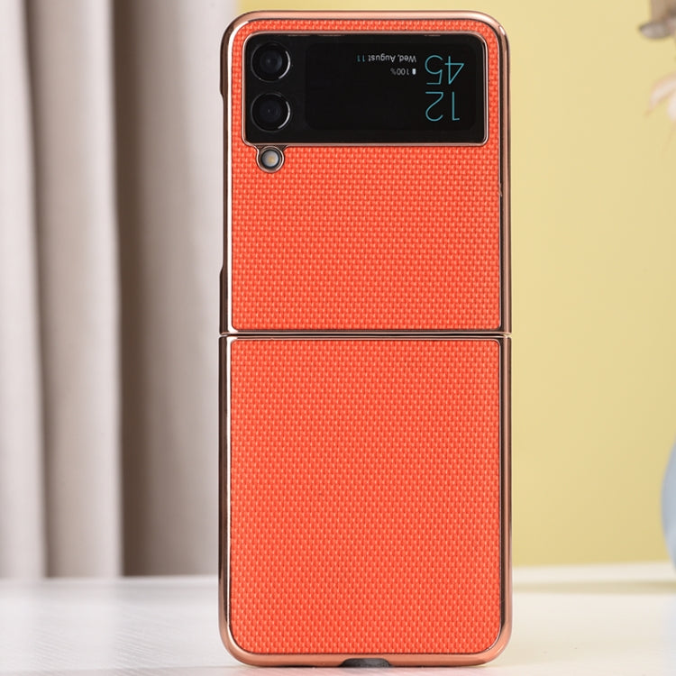For Samsung Galaxy Z Flip4 Gilt Electroplated Nylon Phone Case