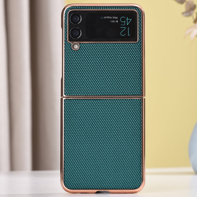 For Samsung Galaxy Z Flip4 Gilt Electroplated Nylon Phone Case