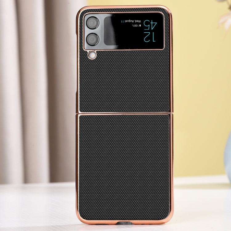 For Samsung Galaxy Z Flip4 Gilt Electroplated Nylon Phone Case