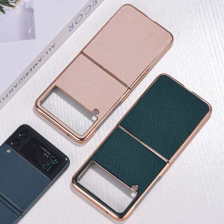 For Samsung Galaxy Z Flip4 Gilt Electroplated Nylon Phone Case