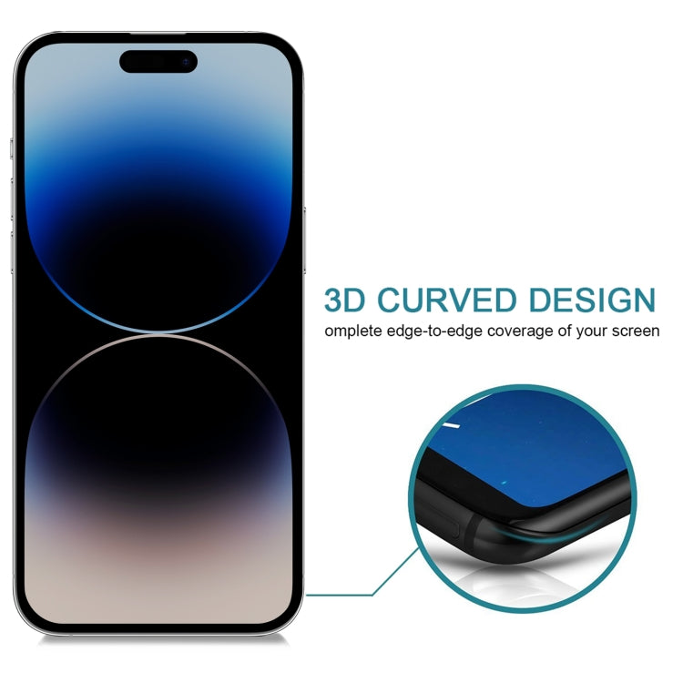For iPhone 14 Pro 25pcs Anti-peeping Plasma Oil Coated High Aluminum Wear-resistant Tempered Glass Film