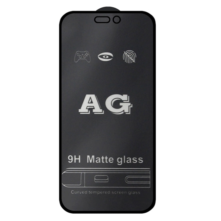 For iPhone 14 Pro 25pcs AG Matte Frosted Full Cover Tempered Glass Film