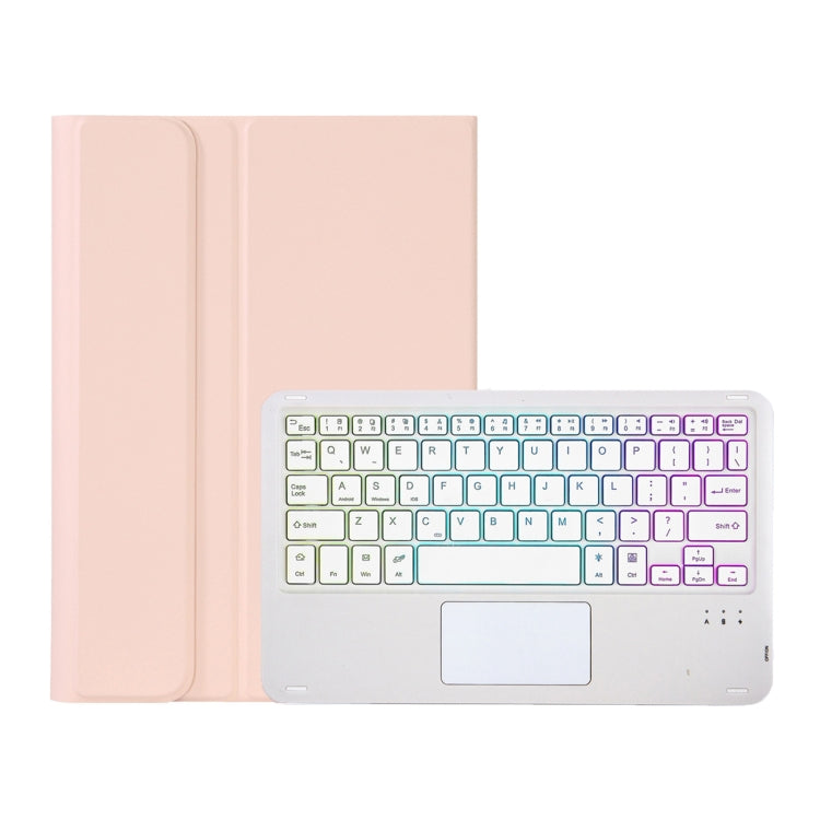 OP11-AS Lambskin Texture Ultra-thin Bluetooth Keyboard Leather Case with Touchpad & Backlight For OPPO Pad 11 inch