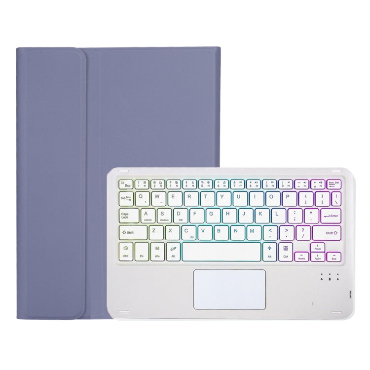 OP11-AS Lambskin Texture Ultra-thin Bluetooth Keyboard Leather Case with Touchpad & Backlight For OPPO Pad 11 inch