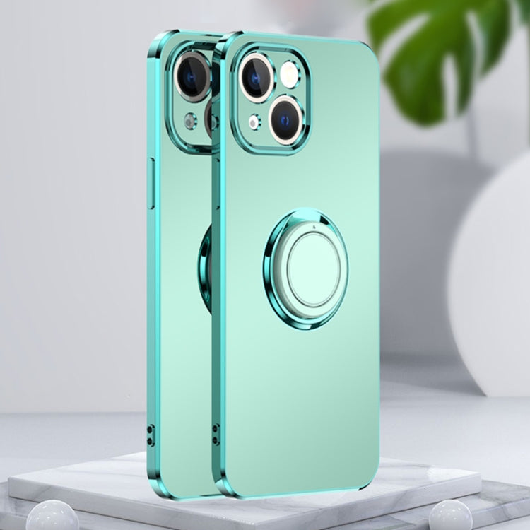 For iPhone 14 Electroplated Frosted Ring Phone Case