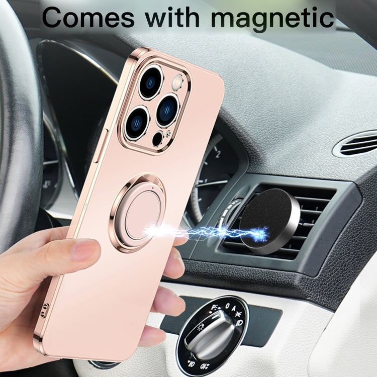 For iPhone 14 Electroplated Frosted Ring Phone Case