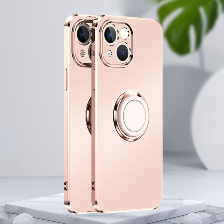 For iPhone 14 Plus Electroplated Frosted Ring Phone Case