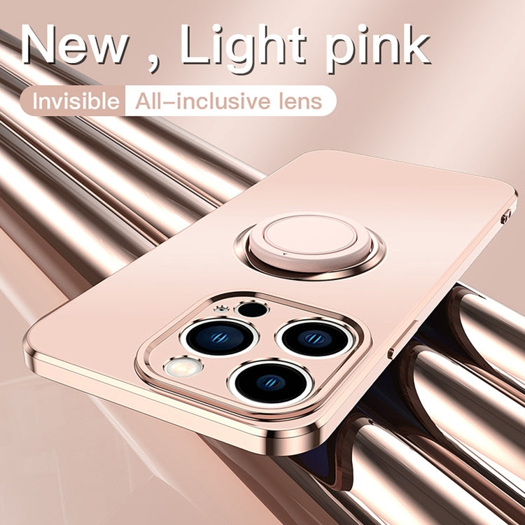 For iPhone 14 Plus Electroplated Frosted Ring Phone Case
