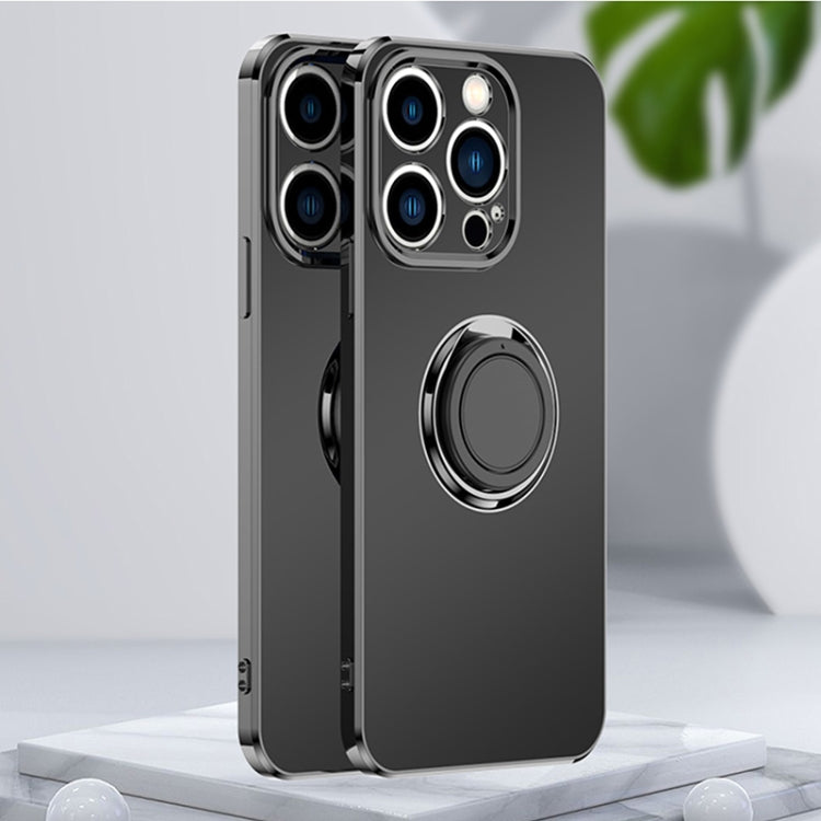 For iPhone 14 Pro Electroplated Frosted Ring Phone Case