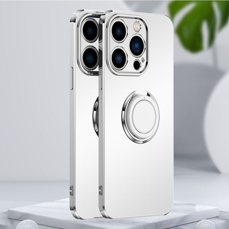 For iPhone 14 Pro Max Electroplated Frosted Ring Phone Case