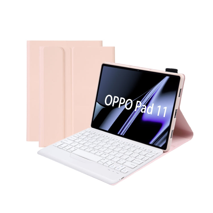 OP11-B Lambskin Texture Ultra-thin Bluetooth Keyboard Leather Case For OPPO Pad 11 inch
