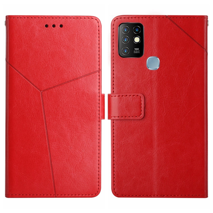 For Infinix Hot 10 HT01 Y-shaped Pattern Flip Leather Phone Case