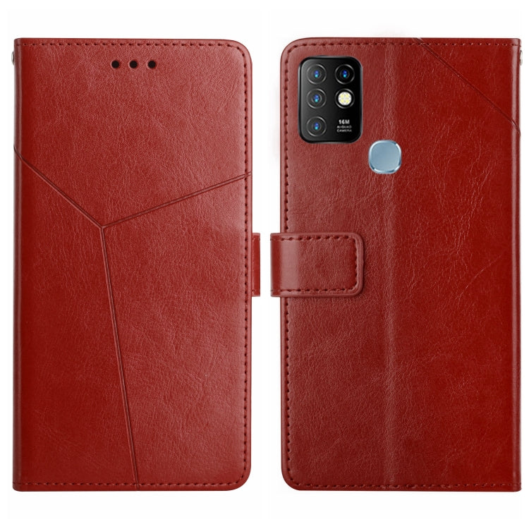 For Infinix Hot 10 HT01 Y-shaped Pattern Flip Leather Phone Case