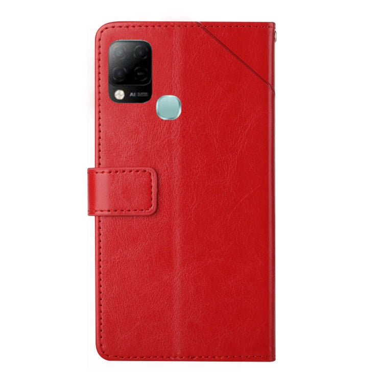 For Infinix Hot 10s/10T HT01 Y-shaped Pattern Flip Leather Phone Case