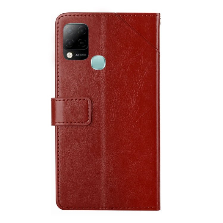 For Infinix Hot 10s/10T HT01 Y-shaped Pattern Flip Leather Phone Case