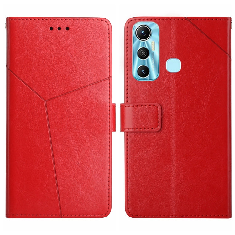 For Infinix Hot 11 HT01 Y-shaped Pattern Flip Leather Phone Case