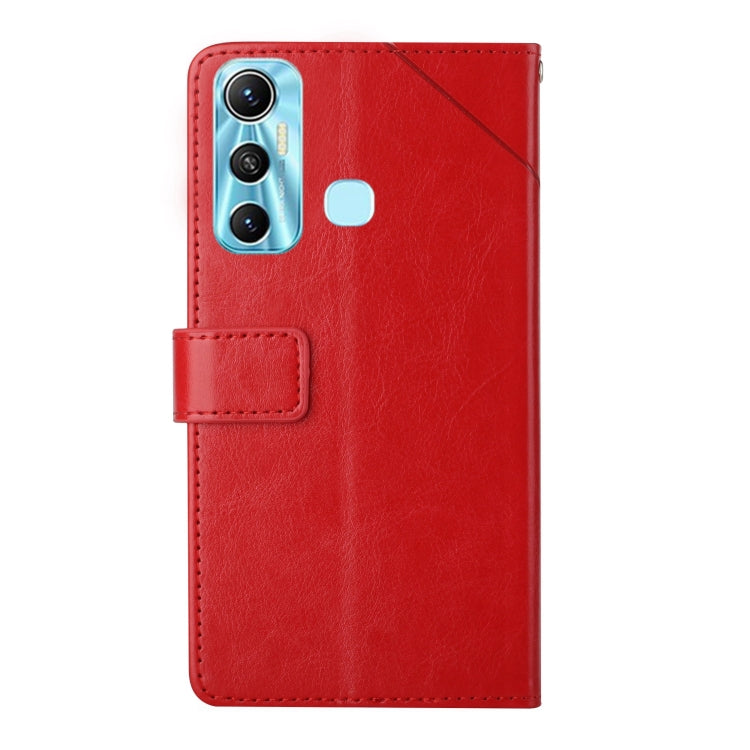 For Infinix Hot 11 HT01 Y-shaped Pattern Flip Leather Phone Case