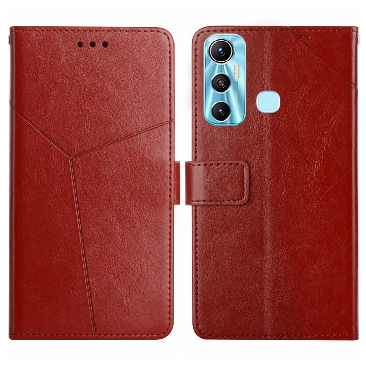 For Infinix Hot 11 HT01 Y-shaped Pattern Flip Leather Phone Case