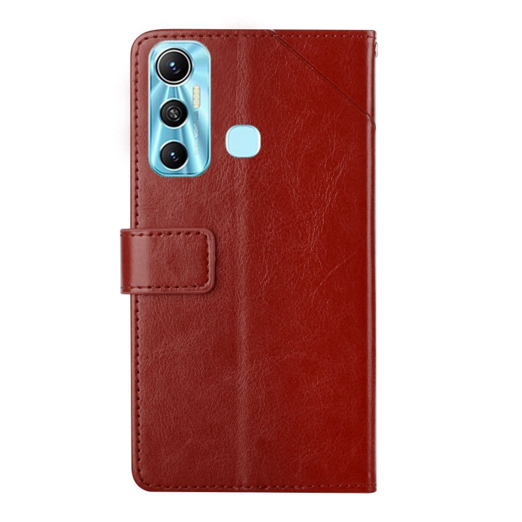 For Infinix Hot 11 HT01 Y-shaped Pattern Flip Leather Phone Case