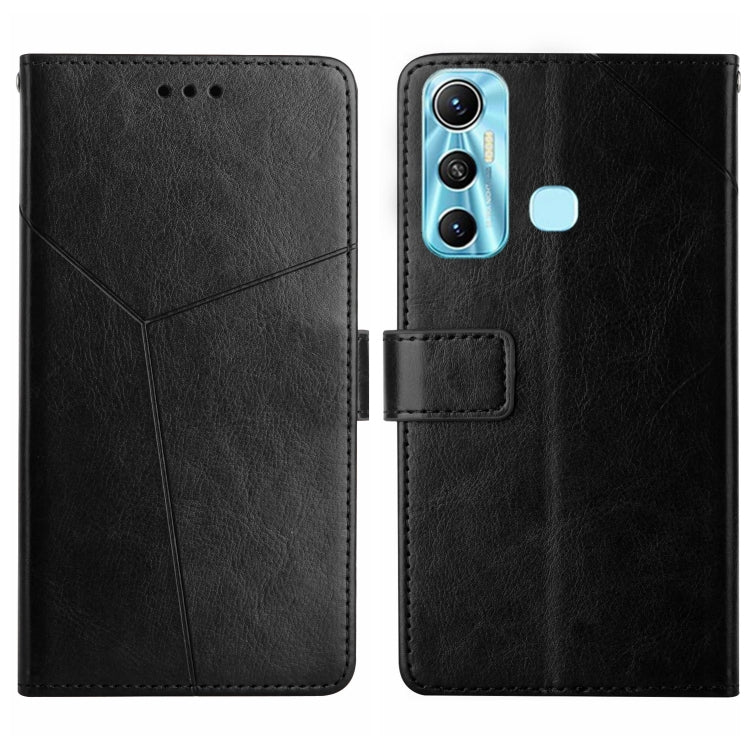 For Infinix Hot 11 HT01 Y-shaped Pattern Flip Leather Phone Case