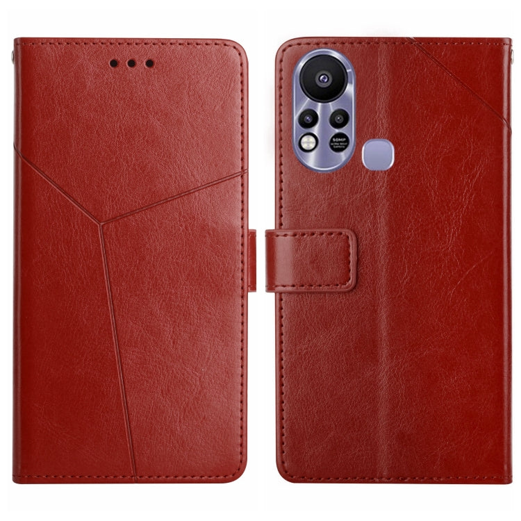For Infinix Hot 11s HT01 Y-shaped Pattern Flip Leather Phone Case