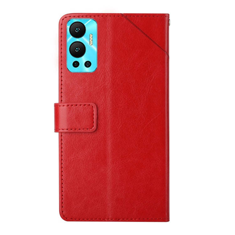 For Infinix Hot 12 HT01 Y-shaped Pattern Flip Leather Phone Case