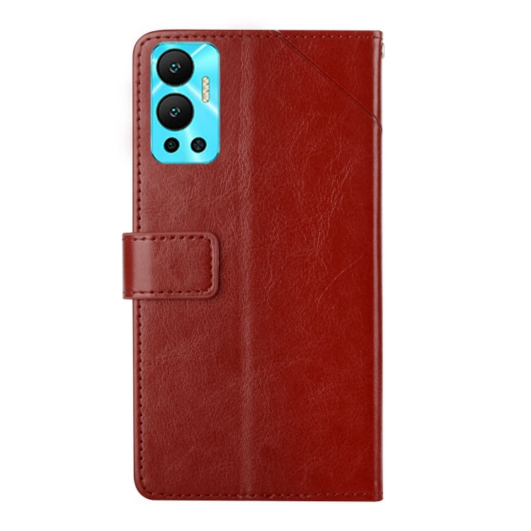 For Infinix Hot 12 HT01 Y-shaped Pattern Flip Leather Phone Case