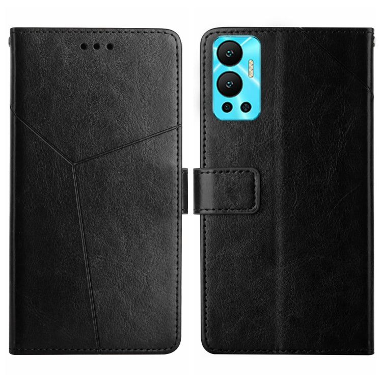 For Infinix Hot 12 HT01 Y-shaped Pattern Flip Leather Phone Case
