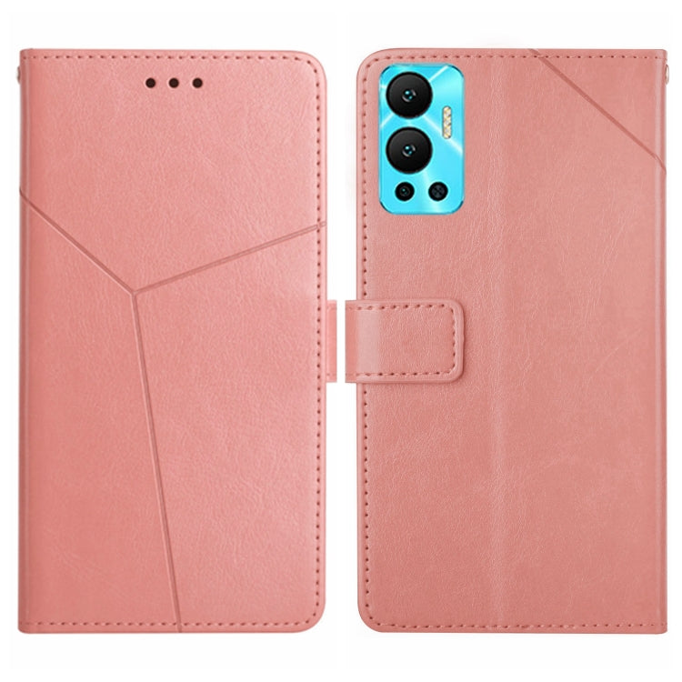 For Infinix Hot 12 HT01 Y-shaped Pattern Flip Leather Phone Case