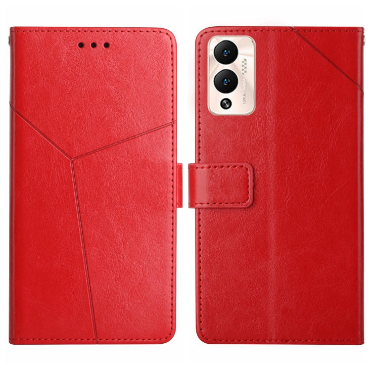 For Infinix Hot 12 Play HT01 Y-shaped Pattern Flip Leather Phone Case
