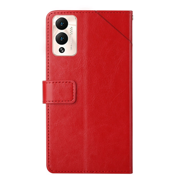 For Infinix Hot 12 Play HT01 Y-shaped Pattern Flip Leather Phone Case